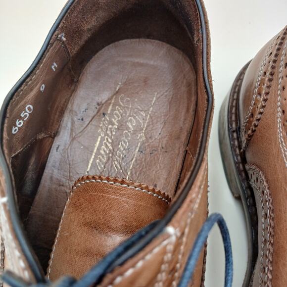 Mercanti Fiorentini Shoes Mens Sz 9 M Brown Oxford Made in Italy Leather 6650